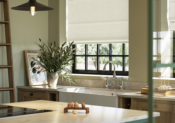 Samos, Silicon White - Motorised Roman Blind - Image 5